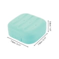 thumbnail image 4 of Unique Bargains 1 Pc Seal Small Soap Holder with Cover Blue Soap Holder for Bathroom 3.11"x3.11"x1.5", 4 of 6