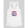 thumbnail image 3 of Can't Hear You Over Freedom Racerback Tank Women -Image by Shutterstock, Female Large, 3 of 4