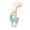 Blue, variant on Keychain Alloy Electroplated Three-Dimensional Goat Key Chain with Colorful Rhinestones Lobster Clasp Key Ring Bag Accessories