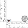 thumbnail image 6 of Gem Stone King 925 Sterling Silver Red Garnet and Blue Diamond Engagement Ring for Women | 1.30 Cttw | Oval Checkerboard 7X5MM | Gemstone January Birthstone | Size 8, 6 of 6
