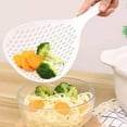 thumbnail image 6 of Strainer Long Handle Heat-resistant Kitchen Skimmer Sifter Plastic Cooking Sieve Scoop Spoon, White, 6 of 10