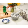 thumbnail image 3 of HIC Mortar and Pestle Spice Herb Grinder Pill Crusher Set, Solid Fine-Quality Carrara Marble, 3 of 4
