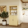 thumbnail image 4 of Palace Imports 100% Solid Wood 32" Pantry Cabinet, Solid Wood Doors, Yellow, 4 of 6