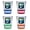 Multicolor (4-Pack), variant on Anchorage Alaska Design B Souvenir 2 oz Round Shot Glass Orange