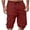 [Added] Red, variant on Chiccall Mens Cargo Shorts Lightweight Summer Casual Elastic Waist Drawstring Outdoor Hiking Work Shorts with Multi Pockets