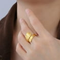 thumbnail image 2 of Punk Skull Spoon Ring for Women Men Adjustable Open Statement Fashion Rose Flower Cross Wrap Finger Thumb Rings Stainless Steel Gold Plated Fashion Comfort Fit Jewelry Gothic Unisex, 2 of 6