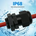 thumbnail image 4 of MAKERELE Cable Gland Waterproof Kit IP68,NPT Wire Gland Cable Fixation and Connector - Nylon PA66 Plastic,NPT Cable Gland 1/4", 3/8", 1/2", 3/4"(33PCS Black), 4 of 7
