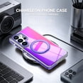 thumbnail image 3 of For Samsung Galaxy S26 Ultra 5G 6.9" Case Bicolor 360° Rotating Bracket Slim Fit Shockproof Magnetic Phone Case,Purple,For Galaxy S26 Ultra 5G, 3 of 8