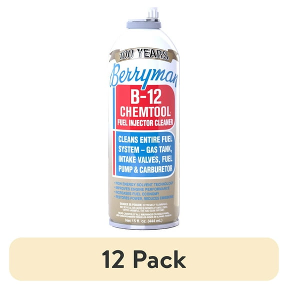 (12 pack) Berryman Products B-12 Chemtool Fuel Injector and Carburetor Cleaner 0116 Automotive Additive, 15 oz