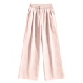 thumbnail image 5 of JSROAC Vertical Stripe Pants for Womens Elastic Waist Wide Leg Lounge Pants Loose Casual Straight Trousers Casual Lightweight Daily Bottoms, 5 of 9