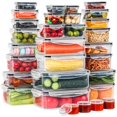 thumbnail image 1 of 60 PCS Food Storage Containers with Lids Airtight, Plastic Food Container Set, SIKITUT Airtight Storage Containers for Home, Kitchen, Leak Proof, BPA, 1 of 7
