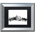 thumbnail image 1 of Trademark Fine Art "Philadelphia PA Skyline B&W" Canvas Art by Michael Tompsett, Black Matte, Silver Frame, 1 of 1