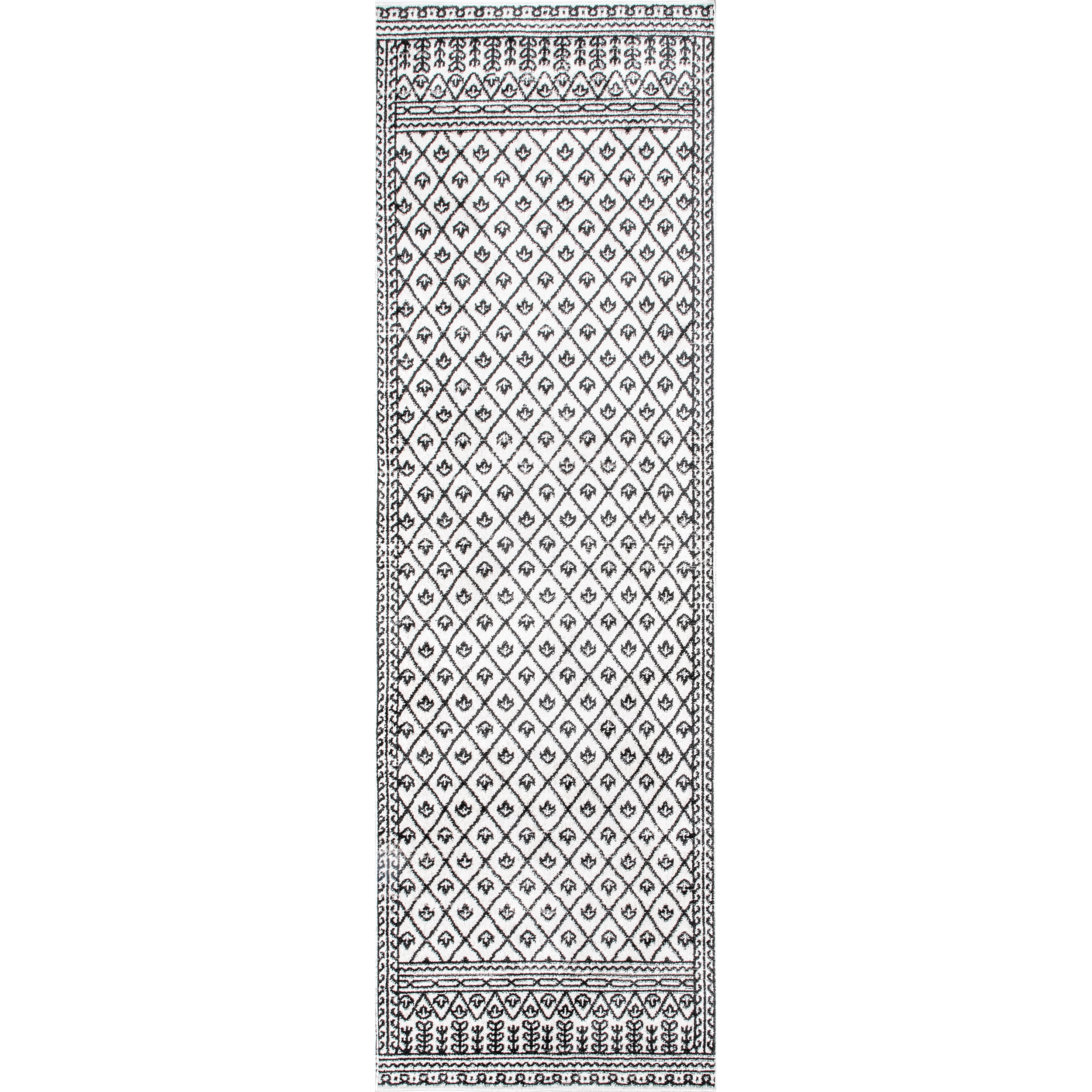 nuLOOM Casandra Machine Washable Moroccan Motif Area Rug - Grey 4' x 6