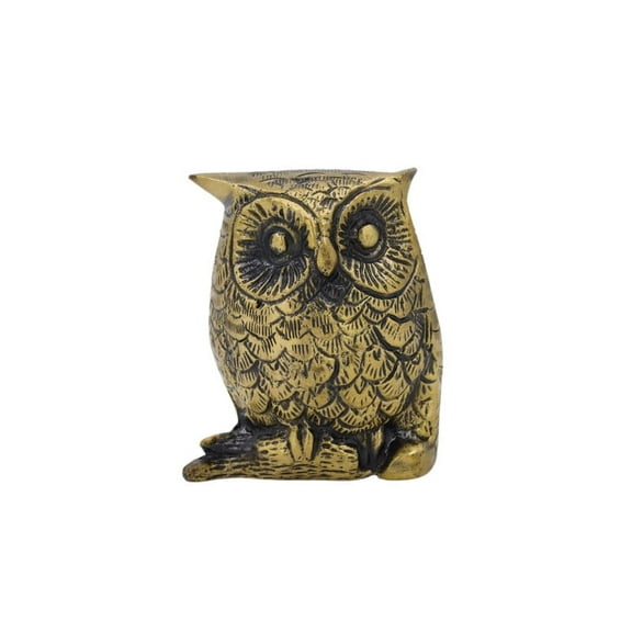 Natriel Artisan-Crafted Brass Owl Sculpture - Elegant Home Decor Accent