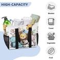 thumbnail image 5 of Large Hand-Held Storage Bag Kitchen Reusable Grocery Bags， Travel Tote Bags， Waterproof Tote，Laundry Bag，Beach Bag， Pool Bag Super Cute Little Animals, 5 of 8