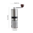 thumbnail image 3 of Molinillo de café manual Molinillo de especias de acero inoxidable Rebaba de cerámica con manivela, 3 of 5