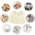 thumbnail image 3 of Koyal Wholesale  8" x 10" Ivory Velvet Drawstring Favor Bags, 25-Pack, 3 of 5