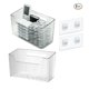 thumbnail image 1 of BRIGHTFUFU 2 organizadores colgantes de cocina, cestas de pared de plástico transparente para guardar maquillaje, baño, despensa, cocina, ajo, jengibre y especias., 1 of 7
