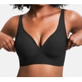 thumbnail image 1 of Sujetador push-up sin costuras Zeriluna, sujetador invisible sin aros,NegroXL, 1 of 8
