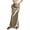 Khaki, variant on Women's Satin Fishtail Skirt, Solid Color High Waist Bodycon Midi Skirt, Elegant Slit Party Skirt for Wedding Guest, Evening and Club,Beige,L