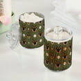 thumbnail image 2 of Yayeee 2 Pack Qtip Holder Bathroom Cotton Swab Canister with Lid Clear Dispenser Set, German Shepherd Baseball Pattern, 2 of 6