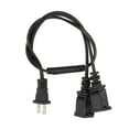 thumbnail image 1 of Power Cord Extension Y Splitter , 2.1ft  US Plug 125V Heavy Duty Professional Y Splitter Power Extension Cord  For Office, 1 of 8
