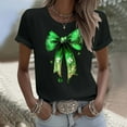 thumbnail image 5 of Fewfanhot Shirts for Women St Patricks Day Shamrock T-Shirts Happy Shirts Irish Clover Tee Tops, 5 of 5