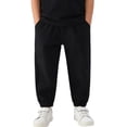 thumbnail image 2 of SJLDQY Boys Baggy Sweatpants Elastic Waist Straight leg Joggers Athletic Pants Loose Casual Trousers with Pockets, 2 of 4