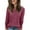 Red, variant on FNFHFY Tunic Sweaters for Women Side Split Long Sleeve Shirts Solid Knit Fall Outifts Casual Pullover Jumper