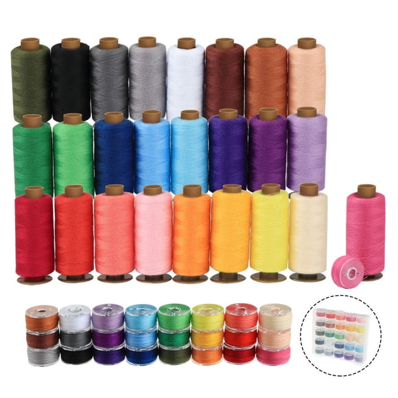 Kit de hilo de coser ilauke, 50 piezas, 400 m, poliéster, 25 colores