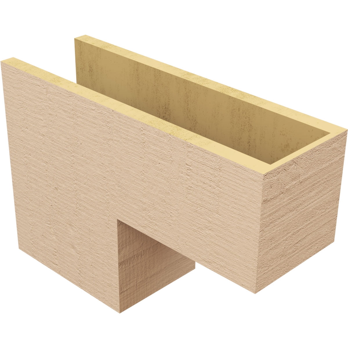 7"W x 21"D x 14"H Classic Chapel Hill Rough Cedar Woodgrain TimberThane Corbel, Primed Tan