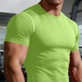 thumbnail image 5 of Wrtxtat Muscle Shirts for Men Crewneck Slim Fit Short Sleeve Tshirts Lighwteight Summer Basketball Running Trainnig Gymnastics Tee Shirt Green XXXL, 5 of 9