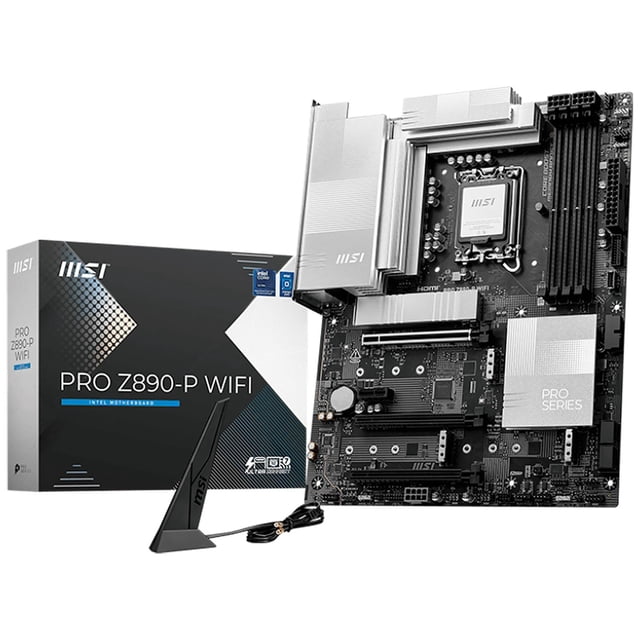 Tarjeta Madre MSI PRO Z890-P WIFI LGA1851 4x DDR5 4x M.2 PCIe 5.0 USB-C WIFI 7 BT 5.4 ATX negro