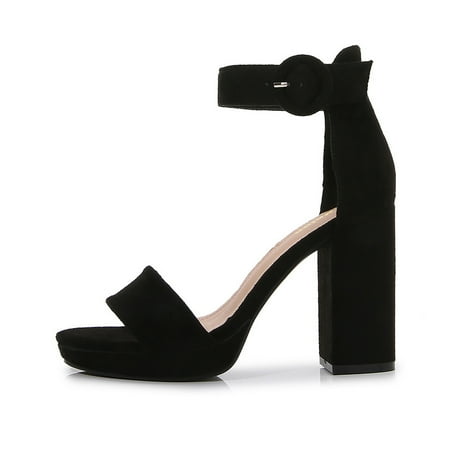 

Women s Casual Sandal | Round Open Toe | One Band Ankle Strap | Platform Block Chunky Heel Strappy Sandals
