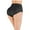Black, variant on Wacanda Women High Waist Powerful Body Shaper Briefs Control Padded Tummy Shapewear Butt Lifter Panty