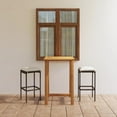 thumbnail image 1 of vidaXL 3 Piece Garden Bar Set with Cushions Brown, 1 of 5
