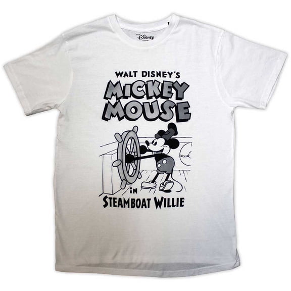 Mickey Mouse Unisex T-Shirt: Steamboat Willie (X-Large)