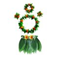 thumbnail image 4 of Hawaiano Hojas Artificiales Hierba Falda Flor Garland Collar Diademas Y Muñequeras Hawaii Beach Holiday Party Favor sonducket AP008101-02, 4 of 6