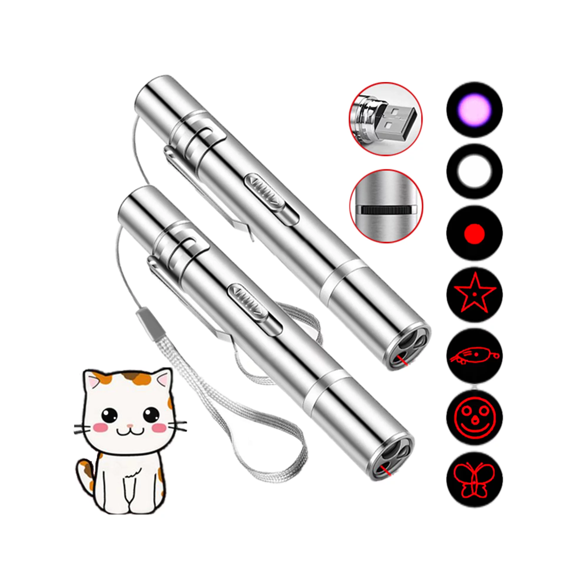 Laser Pointer, Cat Toys for Indoor Cats, Kitten Dog Laser Pen Toy, Red