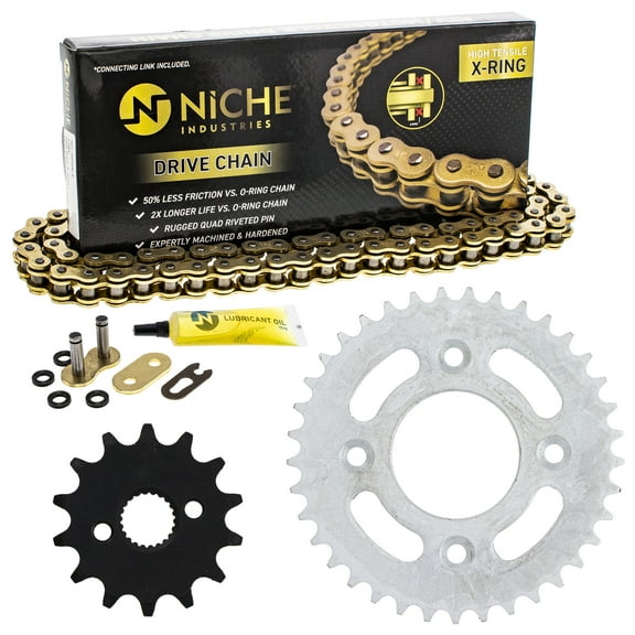 Niche Sprocket Chain Set for 2000-04 Honda XR50R 14/37T 420 X-Ring Motorcycle MK1005021