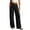 Black Pants, variant on ANINEO Women's Elegant High Wlex Pleated Wide Leg Pants For Casual Everyday Wear Flat Front Elastic Waist Breathable Easy Comfort Ladies Solid Color Summer Trousers