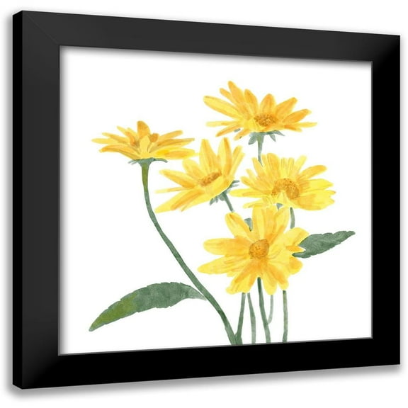 Bannarot 12x12 Black Modern Framed Museum Art Print Titled - Wildflower Group I