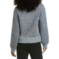 thumbnail image 2 of CeCe womens  Tuck Stitch Cardigan, m, Blue, 2 of 3