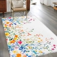 thumbnail image 4 of Rectangle Area Rug 4x6ft,Country Flower Watercolor Leaf Washable Carpet Non-Slip Runner Accent Rugs Indoor Floor Mat for Bedroom Living Room Decor,Farm Plant Vine, 4 of 9