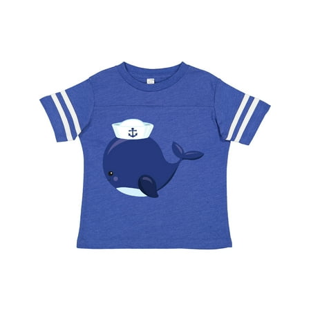 

Inktastic Sailor Whale Little Whale Cute Whale Blue Whale Gift Toddler Boy or Toddler Girl T-Shirt