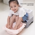 thumbnail image 4 of Kid Retractable Shampoo Chair With Removable Basin, Foldable Adjustable Bath , Ergonomic Design, Soft Cushion, Retractable Lying Board  Made Of Eco Friendly PP Material, 4 of 8