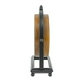 thumbnail image 3 of A&B Home Decorative Table Clock with Brown Wooden Frame and Black Iron Stand - 9.5x3.5x10", 3 of 5