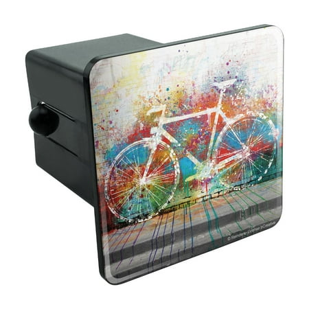 Colorful Rainbow Negative Space Bicycle Bike Wall Tow Trailer Hitch Cover Plug Insert
