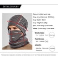 thumbnail image 3 of Gorro De Punto Para Hombre, Bufanda, Calentador De Cara, 3 En 1, Conjunto De Gorros Cálidos De Invierno Con Forro Polar, Gorros Holgados De Punto Cateissary AP008135-01, 3 of 6
