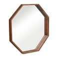 thumbnail image 2 of 2"Wx30" Diameter, Octagon Shaped Mirror, Cherry Finish, Crafted with Wood, Manufactured Wood, and Mirror, Decorative, 2 of 6